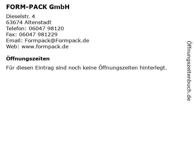 FORM-PACK GmbH in Altenstadt: Adresse und Öffnungszeiten