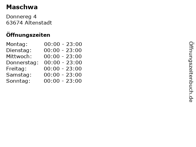 Maschwa in Altenstadt: Adresse und Öffnungszeiten