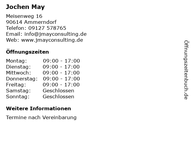 Jochen May in Ammerndorf: Adresse und Öffnungszeiten