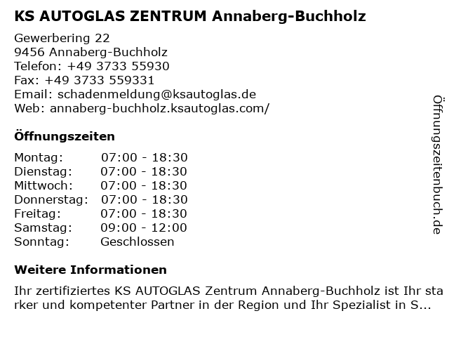 KS AUTOGLAS ZENTRUM Annaberg-Buchholz in Annaberg-Buchholz: Adresse und Öffnungszeiten