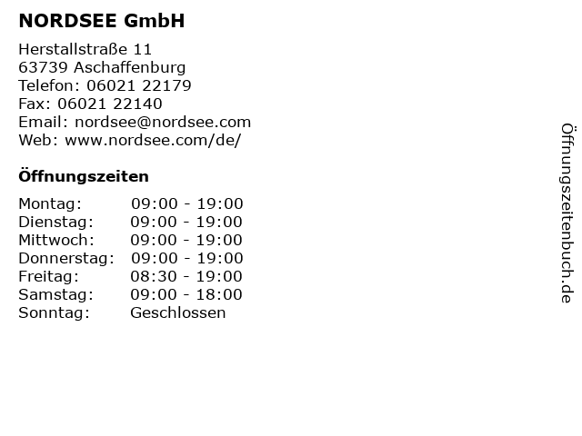 NORDSEE GmbH in Aschaffenburg: Adresse und Öffnungszeiten