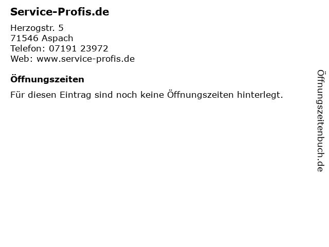 Service-Profis.de in Aspach: Adresse und Öffnungszeiten