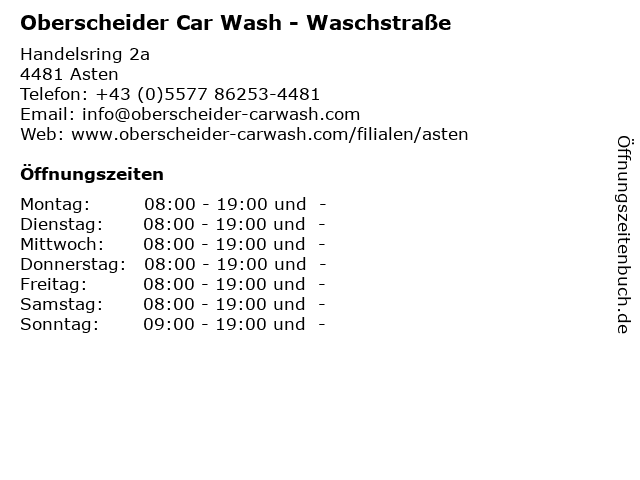 Oberscheider Car Wash - Waschstraße in Asten: Adresse und Öffnungszeiten