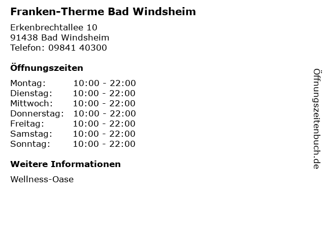 Bewertung frankentherme bad windsheim Franken