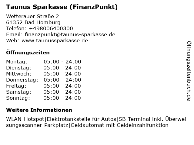 ᐅ Offnungszeiten Taunus Sparkasse Zweigstelle Ober Erlenbach Wetterauer Str 2 In Bad Homburg