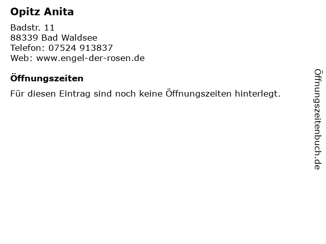 Opitz Anita in Bad Waldsee: Adresse und Öffnungszeiten