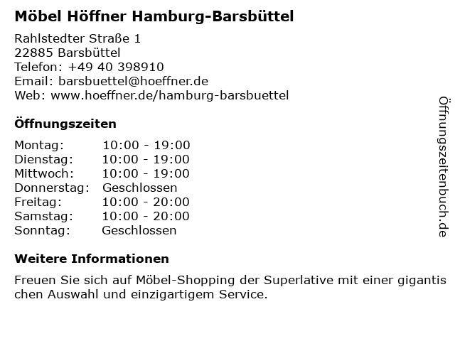 Möbel höffner hamburg-barsbüttel barsbüttel