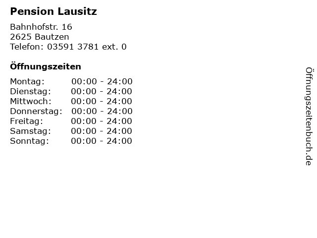Pension Lausitz in Bautzen: Adresse und Öffnungszeiten