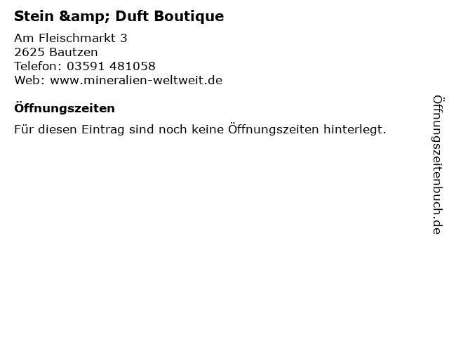 Stein & Duft Boutique in Bautzen: Adresse und Öffnungszeiten