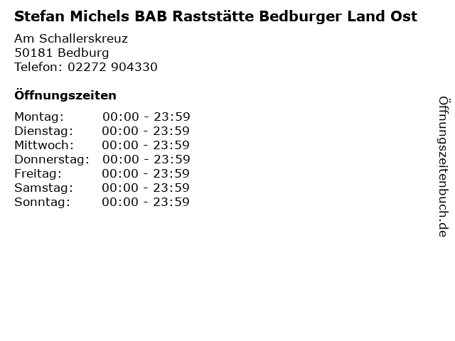 Stefan Michels BAB Raststätte Bedburger Land Ost in Bedburg: Adresse und Öffnungszeiten