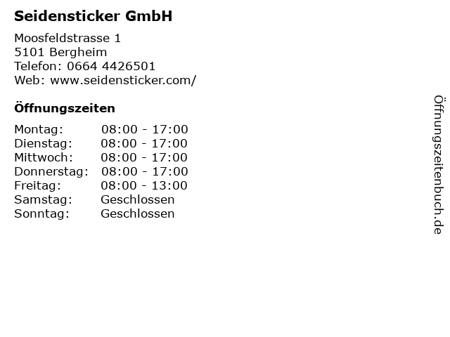 Seidensticker GmbH in Bergheim: Adresse und Öffnungszeiten