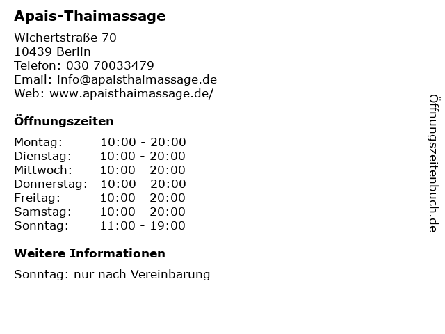 Thai massage berliner allee