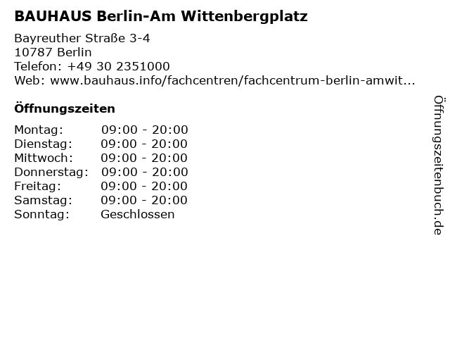 Bauhaus Wittenbergplatz