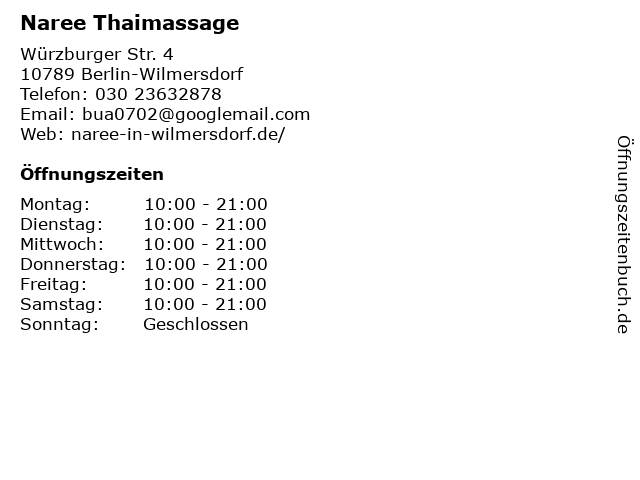 Wilmersdorf thaimassage