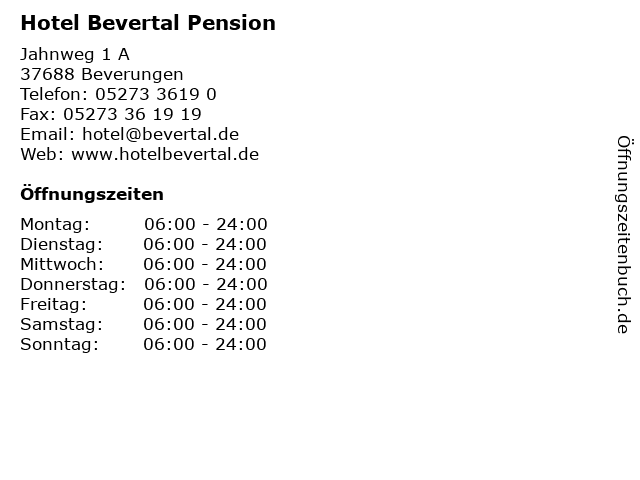 Hotel Bevertal Pension in Beverungen: Adresse und Öffnungszeiten