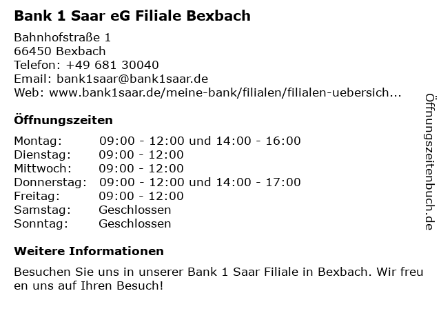 ᐅ Offnungszeiten Volks Und Raiffeisenbank Saarpfalz Eg Sb