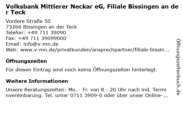 ᐅ Offnungszeiten Volksbank Kirchheim Nurtingen Eg Filiale
