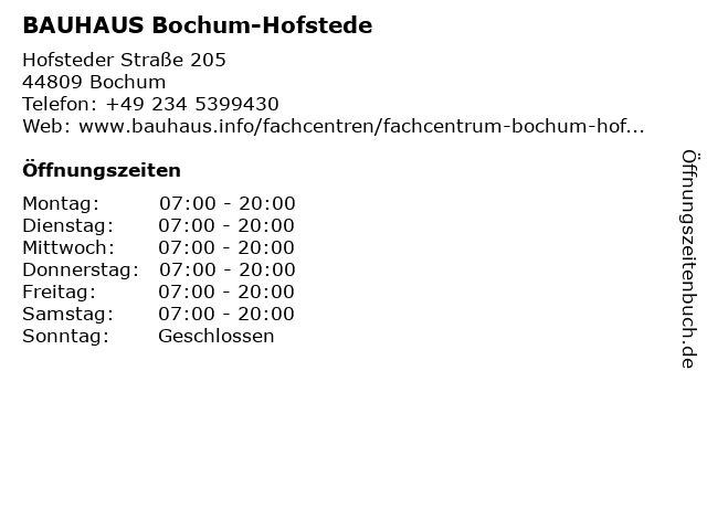 Bauhaus Bochum Hofstede Bochum | DE Bauhaus