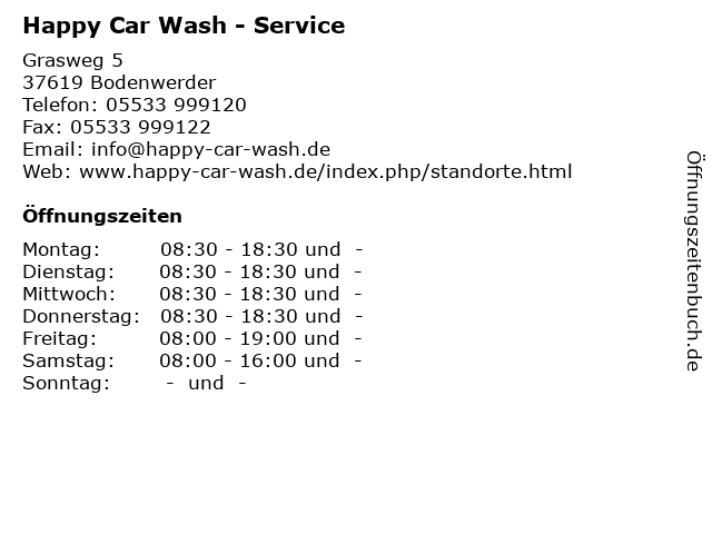 Happy Car Wash - Service in Bodenwerder: Adresse und Öffnungszeiten