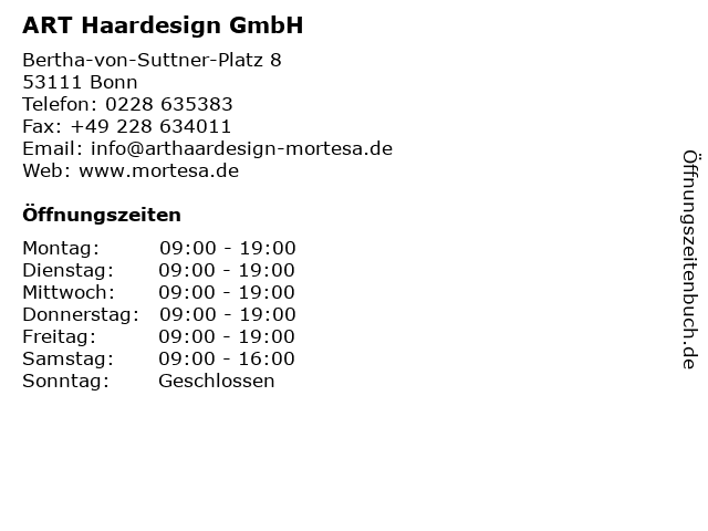 ART Haardesign GmbH in Bonn: Adresse und Öffnungszeiten