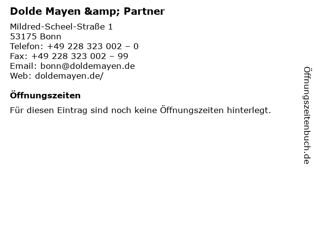 Dolde Mayen & Partner in Bonn: Adresse und Öffnungszeiten