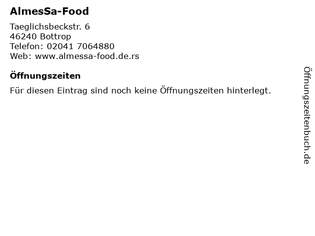 AlmesSa-Food in Bottrop: Adresse und Öffnungszeiten
