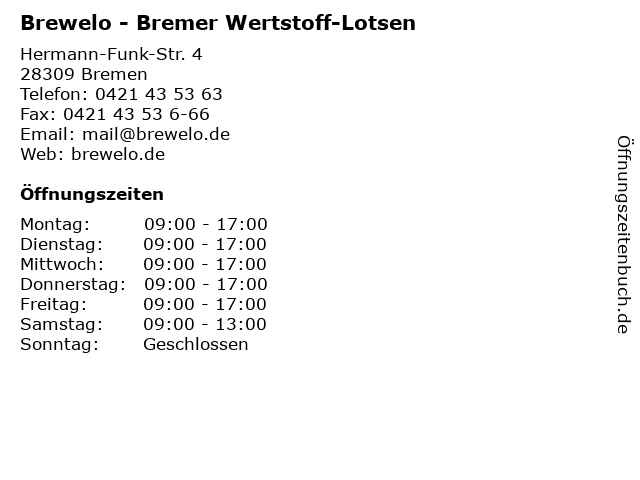 Brewelo - Bremer Wertstoff-Lotsen in Bremen: Adresse und Öffnungszeiten