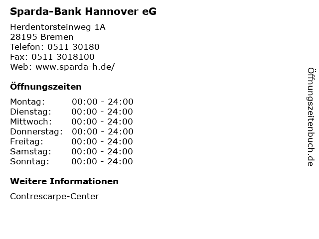 Sparda-Bank Hannover eG in Bremen: Adresse und Öffnungszeiten