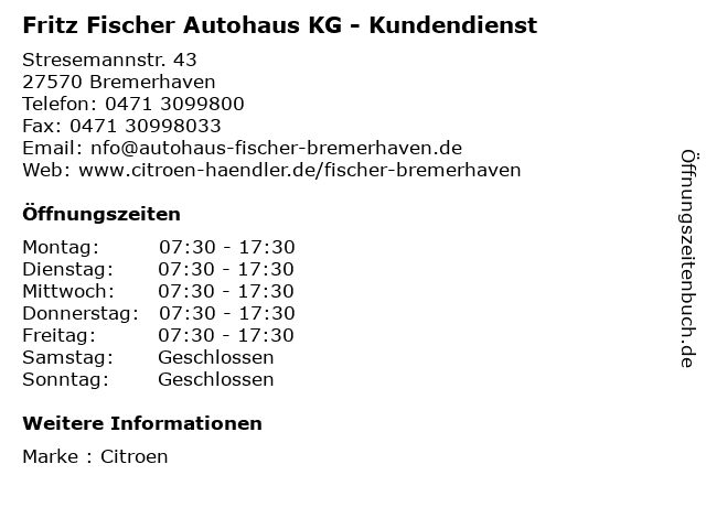 Home Fritz Fischer Autohaus KG
