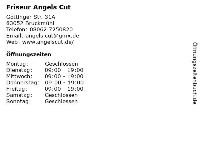 Friseur Angels Cut in Bruckmühl: Adresse und Öffnungszeiten
