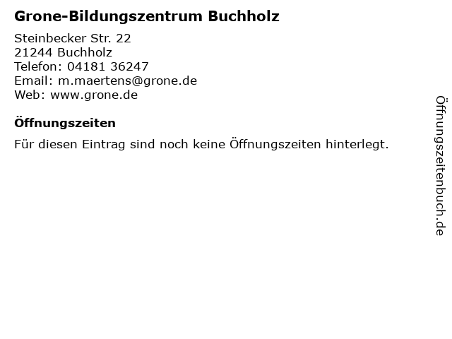 Grone-Bildungszentrum Buchholz in Buchholz: Adresse und Öffnungszeiten
