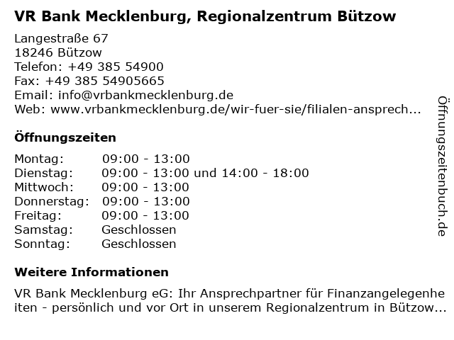ᐅ Offnungszeiten Volks Und Raiffeisenbank Eg Regionalzentrum