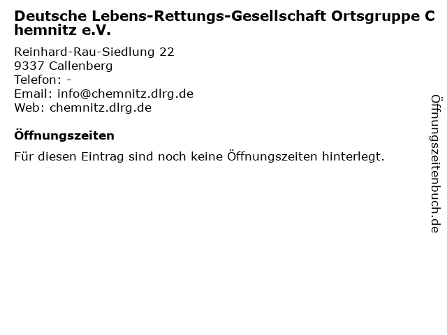 Deutsche Lebens-Rettungs-Gesellschaft Ortsgruppe Chemnitz e.V. in Callenberg: Adresse und Öffnungszeiten