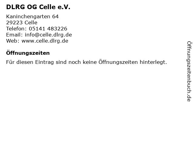 DLRG OG Celle e.V. in Celle: Adresse und Öffnungszeiten