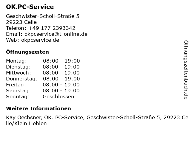OK.PC-Service in Celle: Adresse und Öffnungszeiten