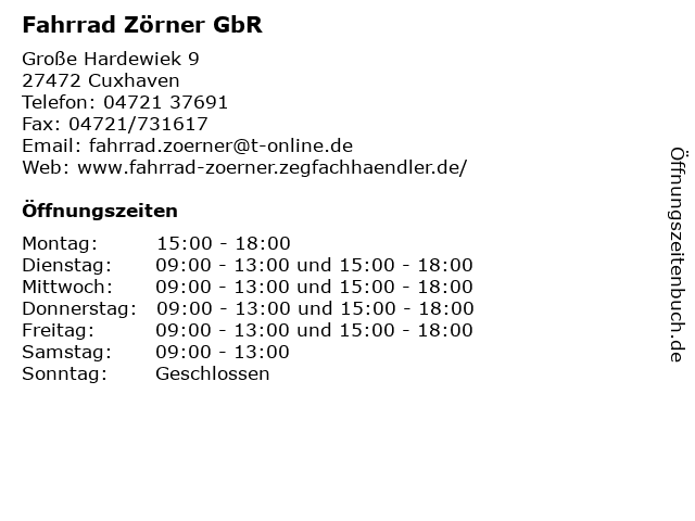 Fahrrad Zörner Cuxhaven Angebote fahrradbic