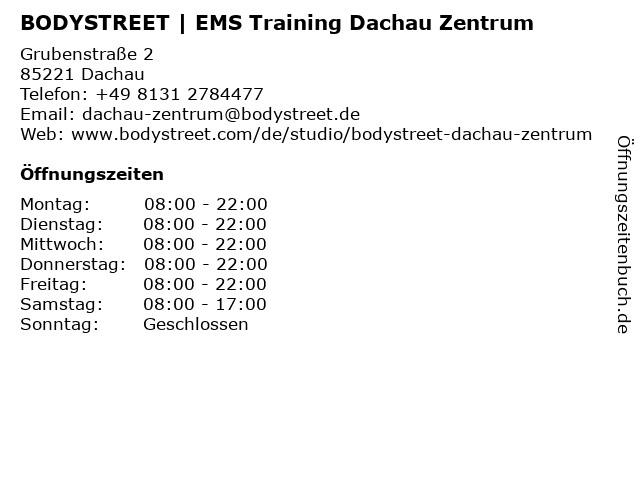 BODYSTREET | EMS Training Dachau Zentrum in Dachau: Adresse und Öffnungszeiten