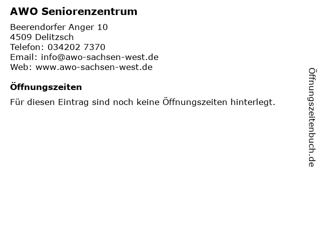 AWO Seniorenzentrum in Delitzsch: Adresse und Öffnungszeiten