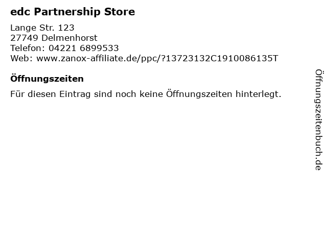 edc Partnership Store in Delmenhorst: Adresse und Öffnungszeiten