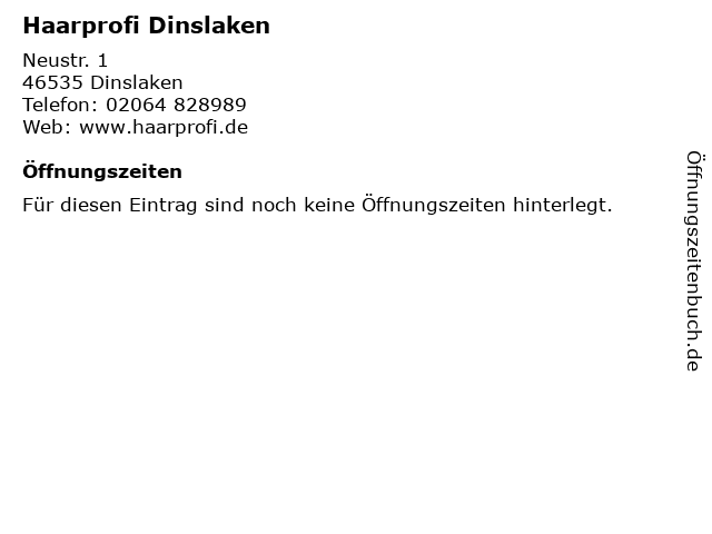 ᐅ Offnungszeiten Haarprofi Dinslaken Neustr 1 In Dinslaken