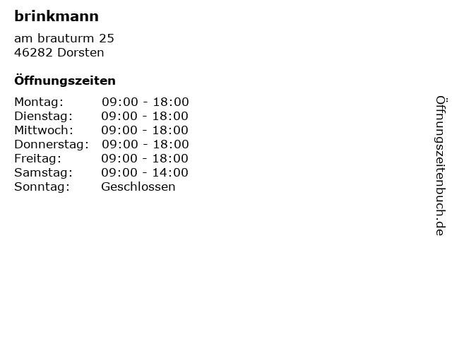 brinkmann in Dorsten: Adresse und Öffnungszeiten