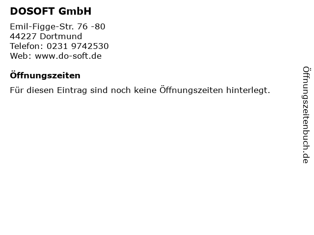 DOSOFT GmbH in Dortmund: Adresse und Öffnungszeiten