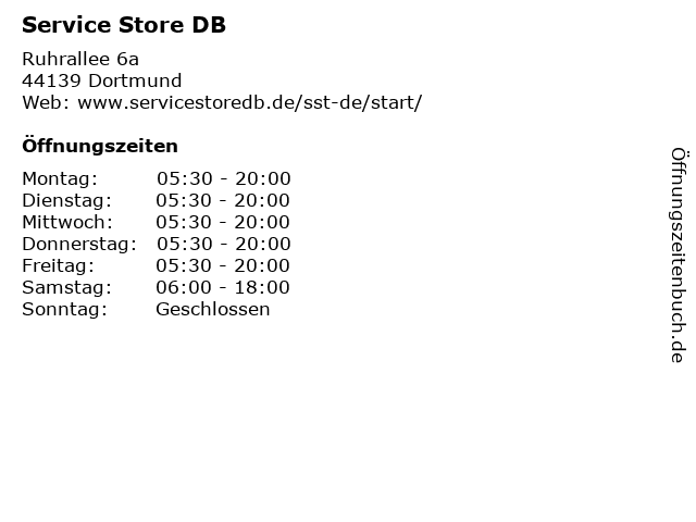 Service Store DB in Dortmund: Adresse und Öffnungszeiten