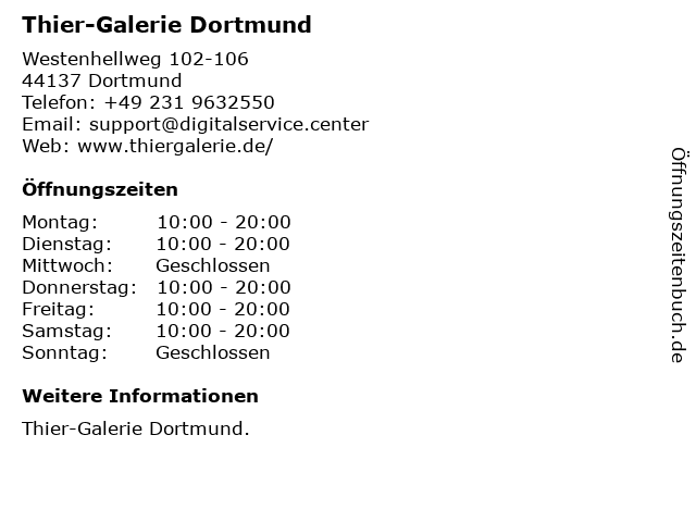 Thier-Galerie Dortmund in Dortmund: Adresse und Öffnungszeiten