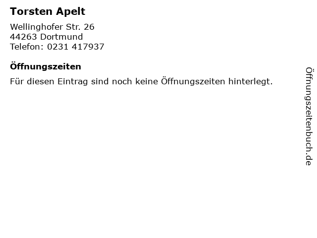 Torsten Apelt in Dortmund: Adresse und Öffnungszeiten