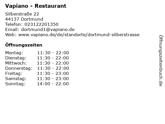 Vapiano - Restaurant in Dortmund: Adresse und Öffnungszeiten
