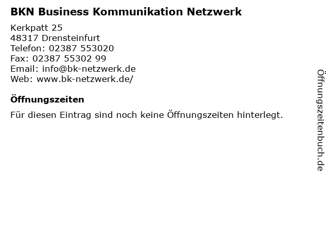 BKN Business Kommunikation Netzwerk in Drensteinfurt: Adresse und Öffnungszeiten