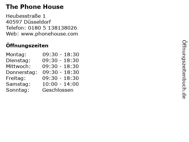 The Phone House in Düsseldorf: Adresse und Öffnungszeiten