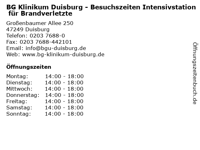 Bg klinikum duisburg