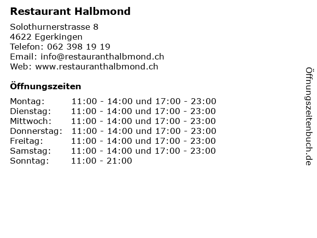 Restaurant halbmond egerkingen speisekarte